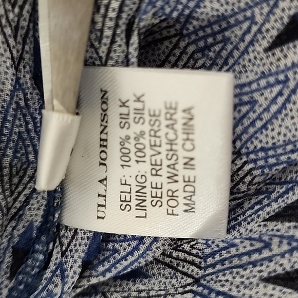 Ulla Johnson‎ Kenza Blue Silk Smocked Waist Mini Skirt Size 2 - Picture 10 of 11